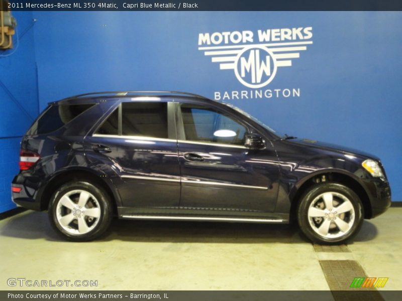 Capri Blue Metallic / Black 2011 Mercedes-Benz ML 350 4Matic