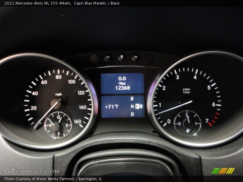 Capri Blue Metallic / Black 2011 Mercedes-Benz ML 350 4Matic