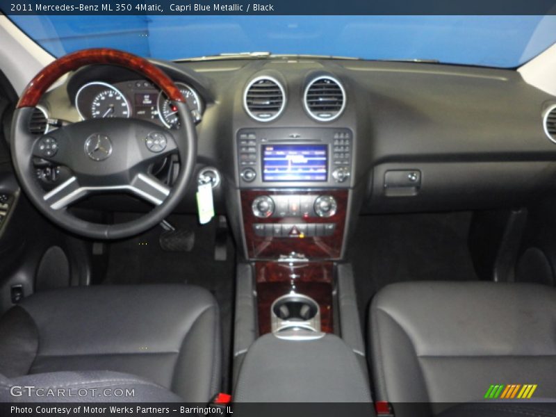 Capri Blue Metallic / Black 2011 Mercedes-Benz ML 350 4Matic