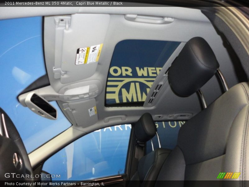 Capri Blue Metallic / Black 2011 Mercedes-Benz ML 350 4Matic