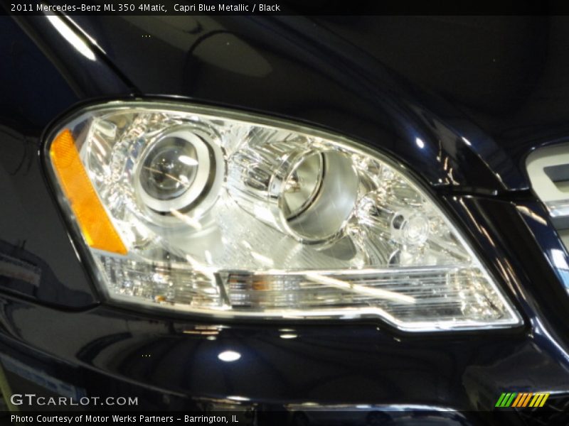 Capri Blue Metallic / Black 2011 Mercedes-Benz ML 350 4Matic