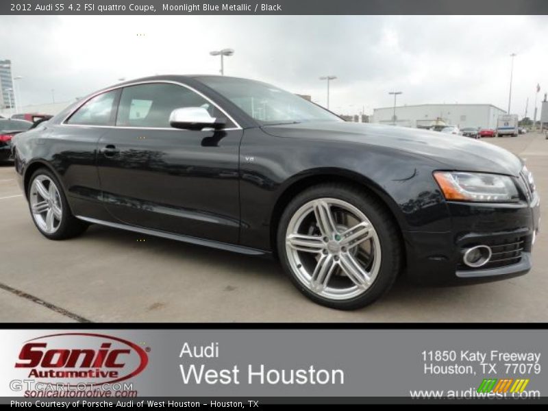 Moonlight Blue Metallic / Black 2012 Audi S5 4.2 FSI quattro Coupe