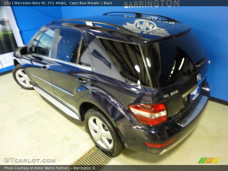 Capri Blue Metallic / Black 2011 Mercedes-Benz ML 350 4Matic