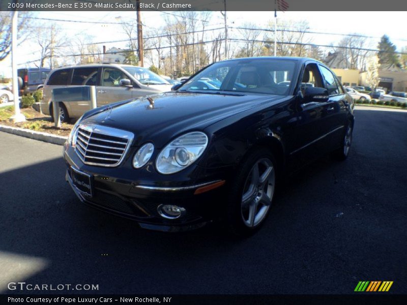 Black / Cashmere 2009 Mercedes-Benz E 350 4Matic Sedan