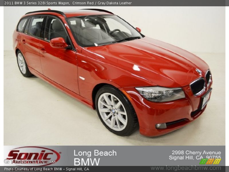 Crimson Red / Gray Dakota Leather 2011 BMW 3 Series 328i Sports Wagon