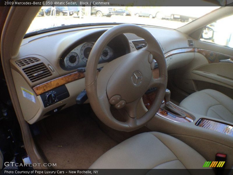 Black / Cashmere 2009 Mercedes-Benz E 350 4Matic Sedan