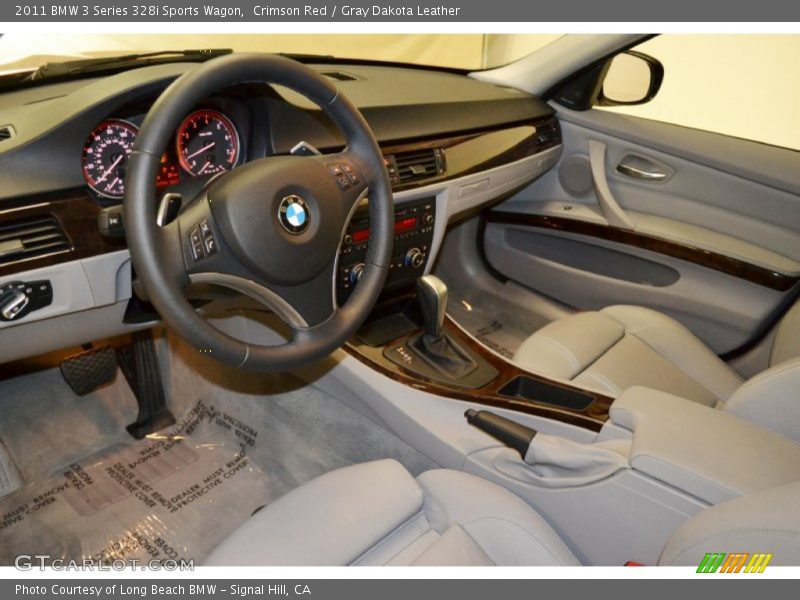 Crimson Red / Gray Dakota Leather 2011 BMW 3 Series 328i Sports Wagon