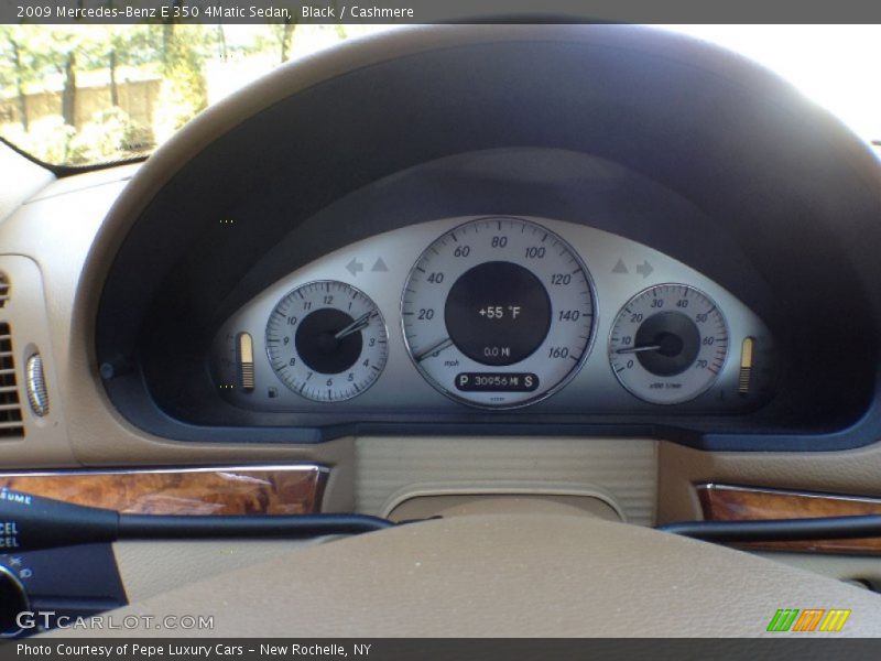 Black / Cashmere 2009 Mercedes-Benz E 350 4Matic Sedan