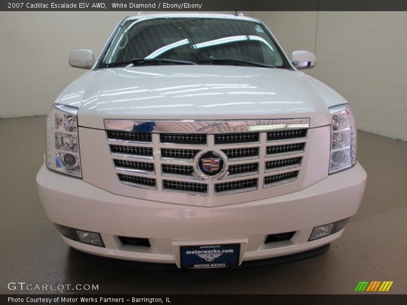 White Diamond / Ebony/Ebony 2007 Cadillac Escalade ESV AWD