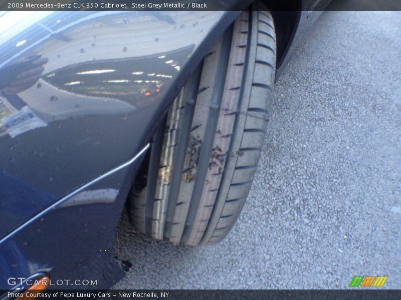 Steel Grey Metallic / Black 2009 Mercedes-Benz CLK 350 Cabriolet