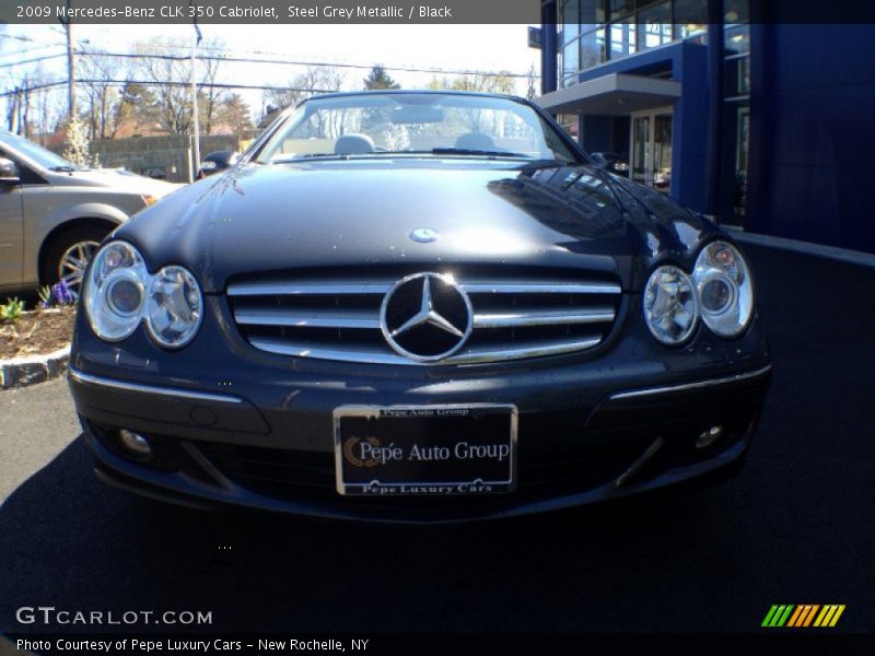 Steel Grey Metallic / Black 2009 Mercedes-Benz CLK 350 Cabriolet