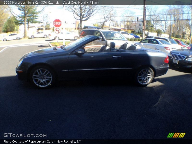 Steel Grey Metallic / Black 2009 Mercedes-Benz CLK 350 Cabriolet