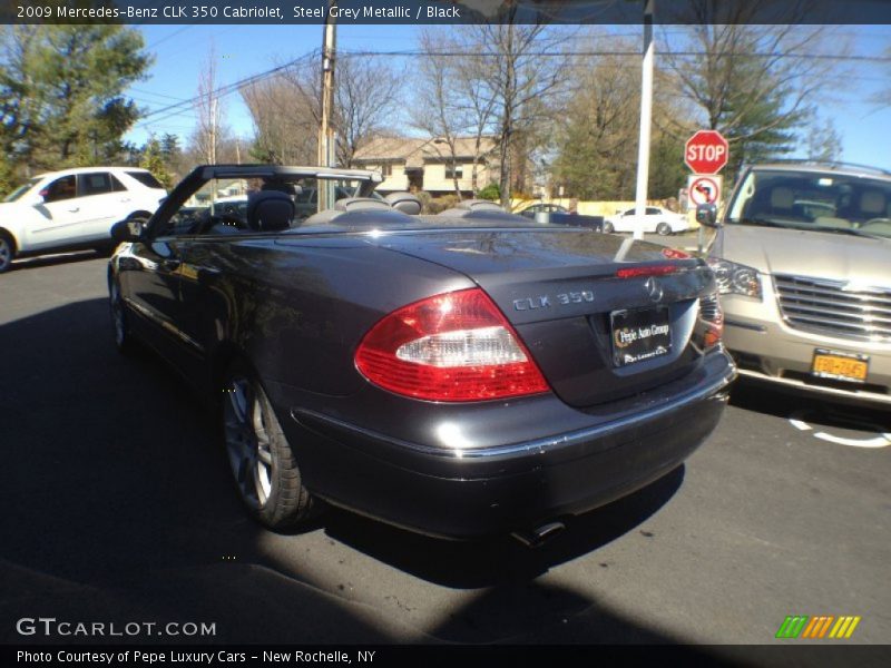 Steel Grey Metallic / Black 2009 Mercedes-Benz CLK 350 Cabriolet