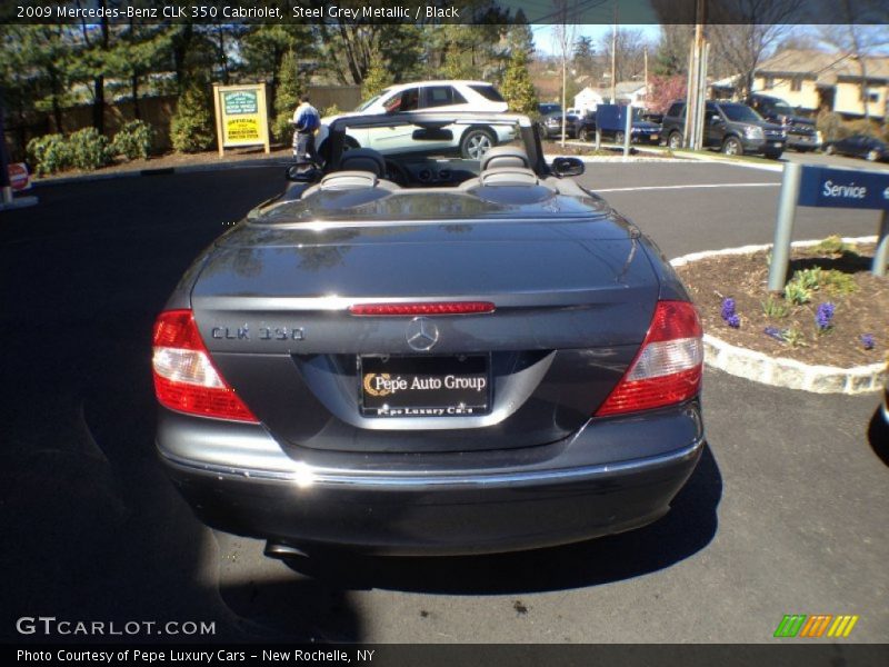 Steel Grey Metallic / Black 2009 Mercedes-Benz CLK 350 Cabriolet
