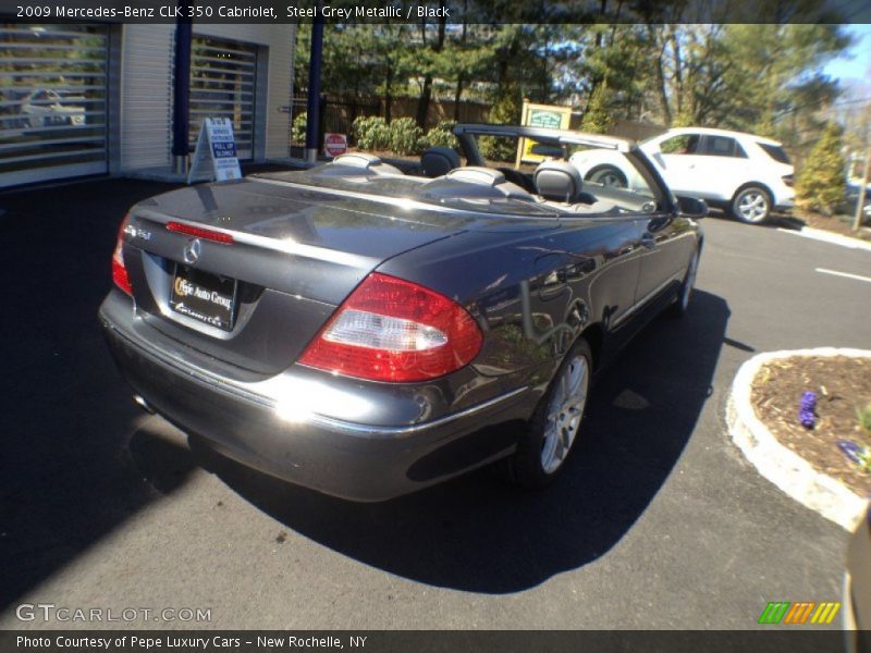 Steel Grey Metallic / Black 2009 Mercedes-Benz CLK 350 Cabriolet