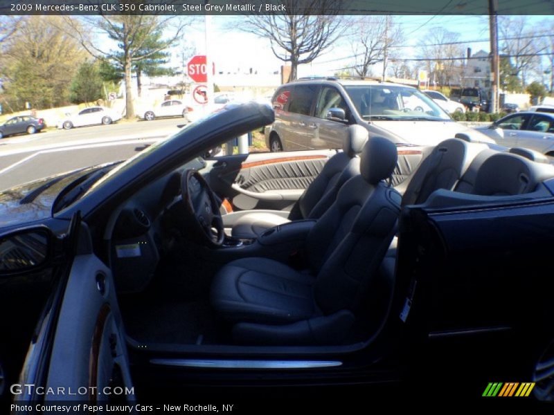 Steel Grey Metallic / Black 2009 Mercedes-Benz CLK 350 Cabriolet