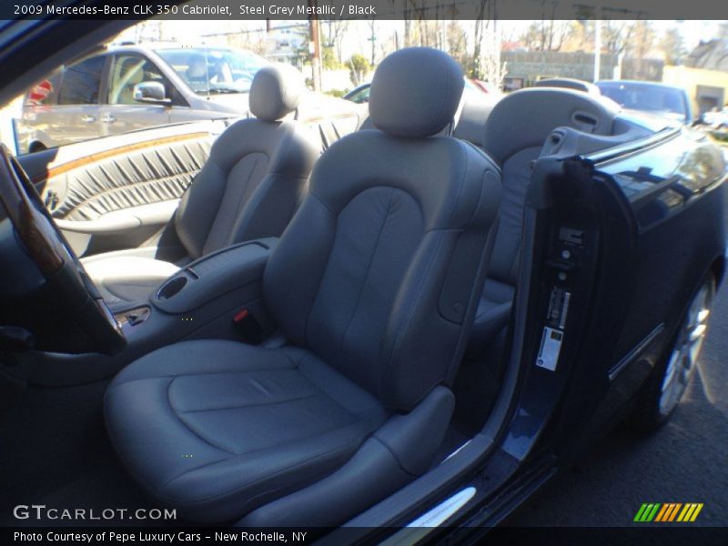 Steel Grey Metallic / Black 2009 Mercedes-Benz CLK 350 Cabriolet