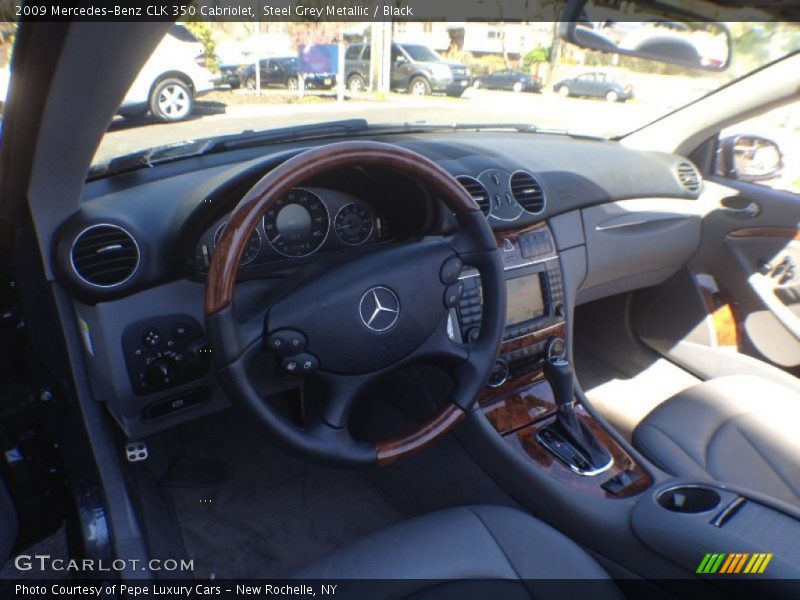 Steel Grey Metallic / Black 2009 Mercedes-Benz CLK 350 Cabriolet