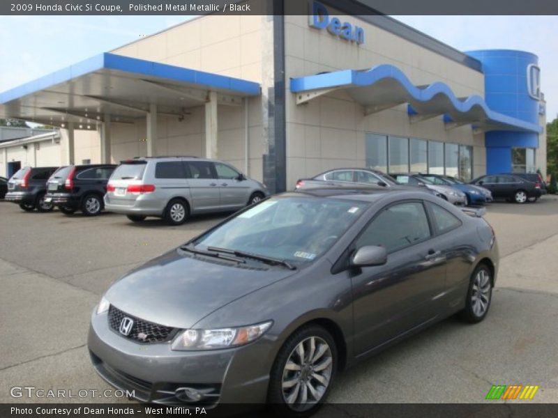 Polished Metal Metallic / Black 2009 Honda Civic Si Coupe