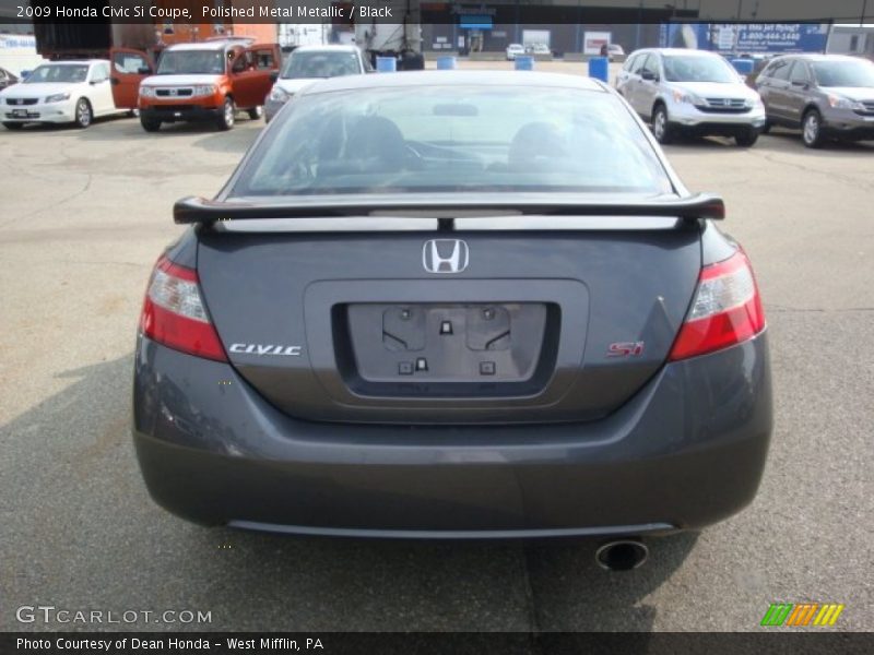 Polished Metal Metallic / Black 2009 Honda Civic Si Coupe
