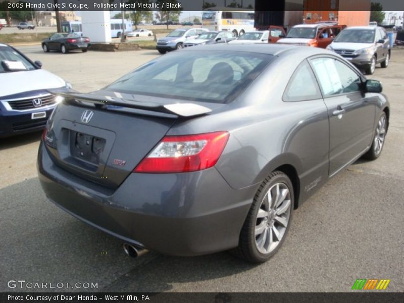 Polished Metal Metallic / Black 2009 Honda Civic Si Coupe