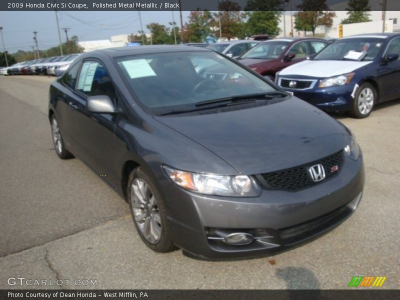Polished Metal Metallic / Black 2009 Honda Civic Si Coupe