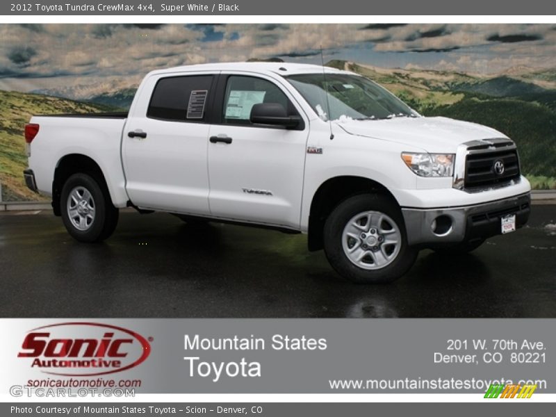 Super White / Black 2012 Toyota Tundra CrewMax 4x4