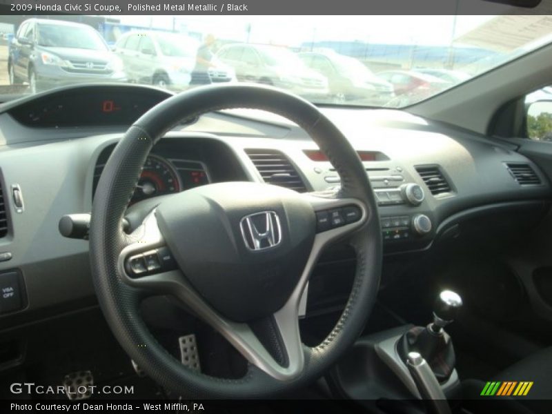 Polished Metal Metallic / Black 2009 Honda Civic Si Coupe