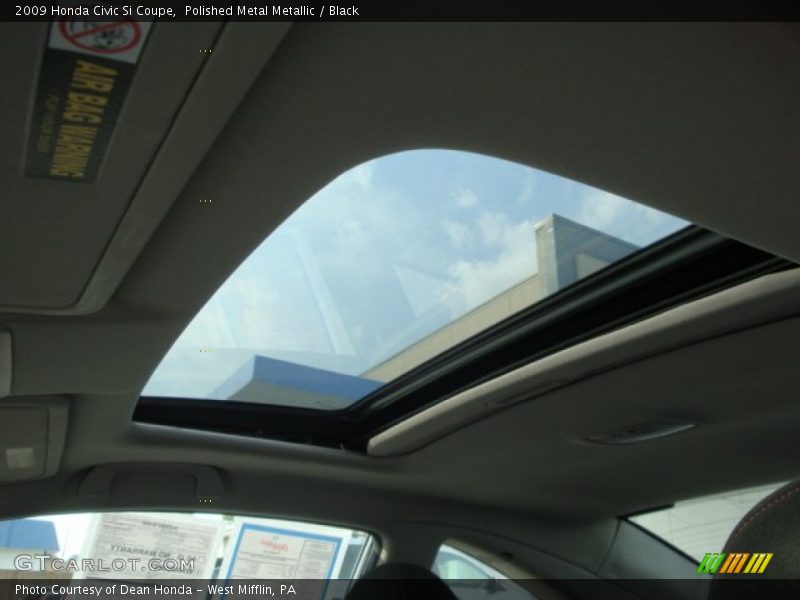 Polished Metal Metallic / Black 2009 Honda Civic Si Coupe