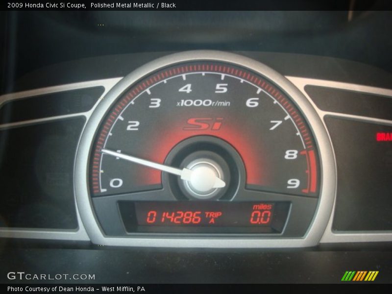 Polished Metal Metallic / Black 2009 Honda Civic Si Coupe