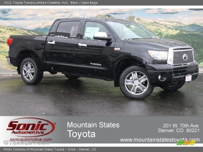 Black / Sand Beige 2012 Toyota Tundra Limited CrewMax 4x4