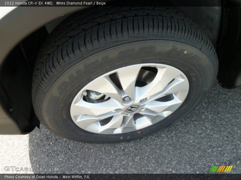 White Diamond Pearl / Beige 2012 Honda CR-V EX 4WD