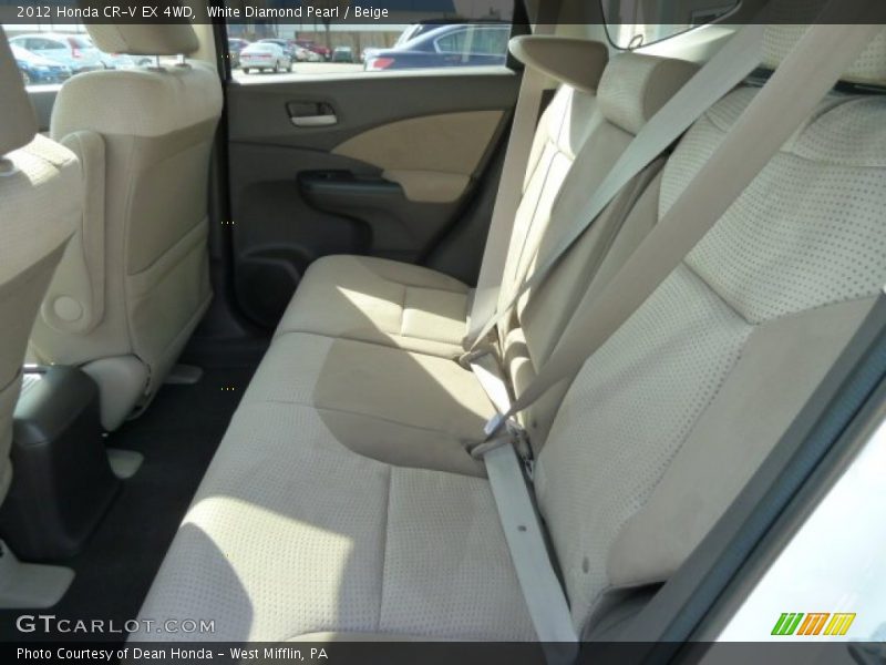 White Diamond Pearl / Beige 2012 Honda CR-V EX 4WD