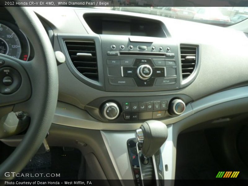 White Diamond Pearl / Beige 2012 Honda CR-V EX 4WD