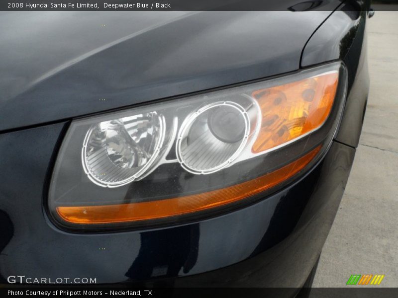Deepwater Blue / Black 2008 Hyundai Santa Fe Limited