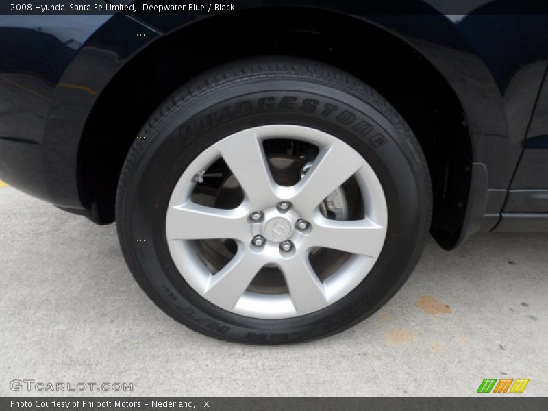 Deepwater Blue / Black 2008 Hyundai Santa Fe Limited