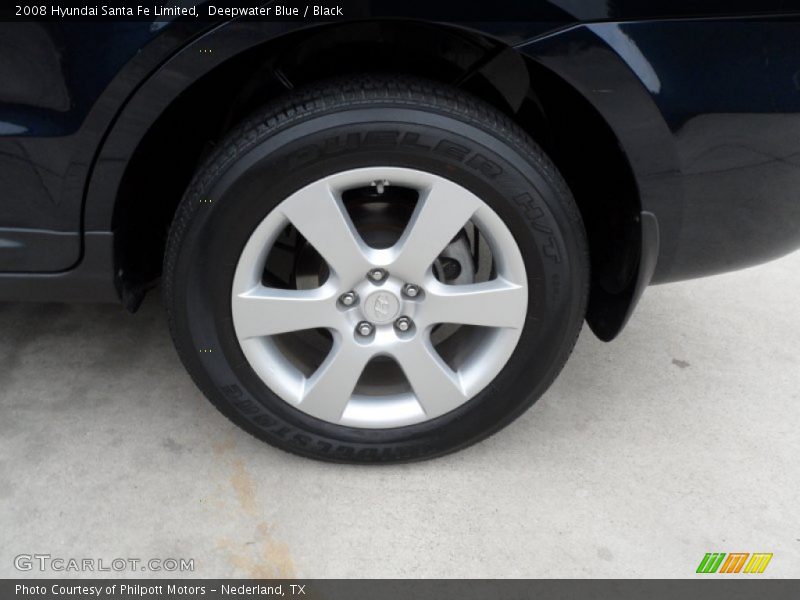 Deepwater Blue / Black 2008 Hyundai Santa Fe Limited