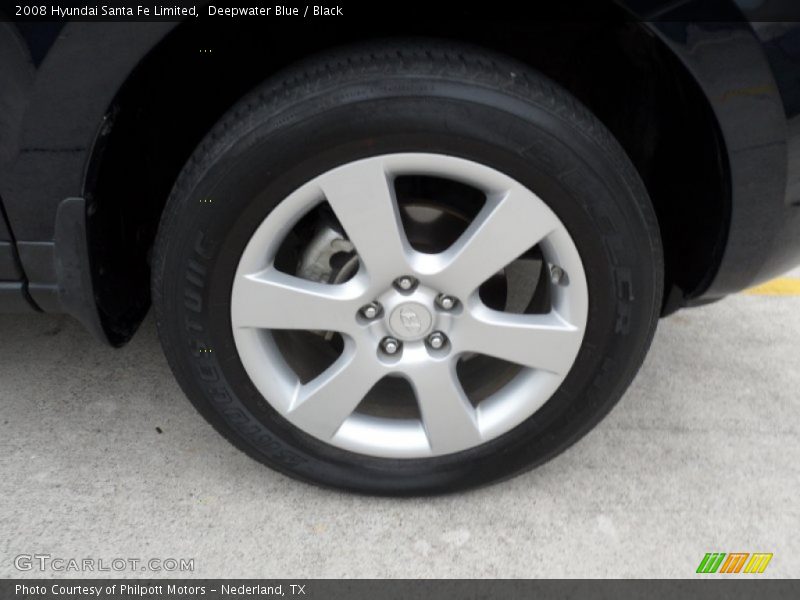 Deepwater Blue / Black 2008 Hyundai Santa Fe Limited