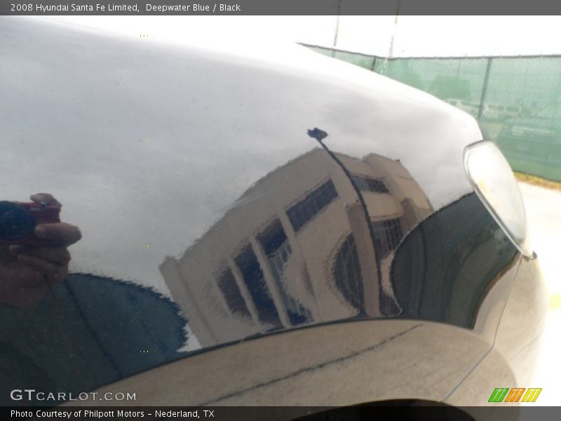 Deepwater Blue / Black 2008 Hyundai Santa Fe Limited