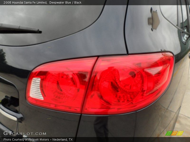Deepwater Blue / Black 2008 Hyundai Santa Fe Limited