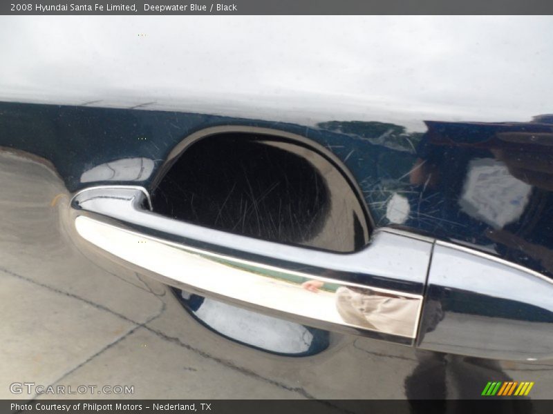 Deepwater Blue / Black 2008 Hyundai Santa Fe Limited