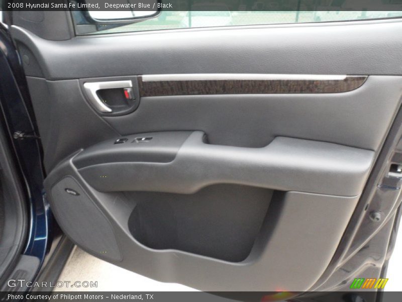 Deepwater Blue / Black 2008 Hyundai Santa Fe Limited