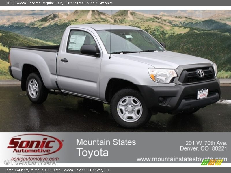Silver Streak Mica / Graphite 2012 Toyota Tacoma Regular Cab