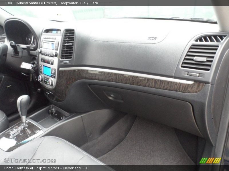 Deepwater Blue / Black 2008 Hyundai Santa Fe Limited