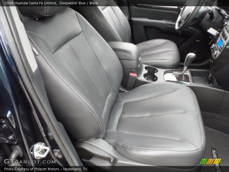 Deepwater Blue / Black 2008 Hyundai Santa Fe Limited