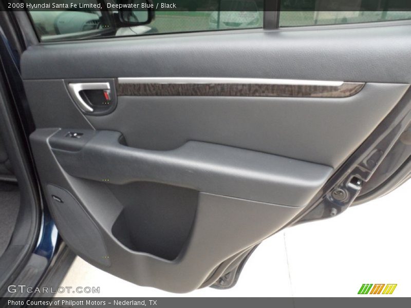 Deepwater Blue / Black 2008 Hyundai Santa Fe Limited