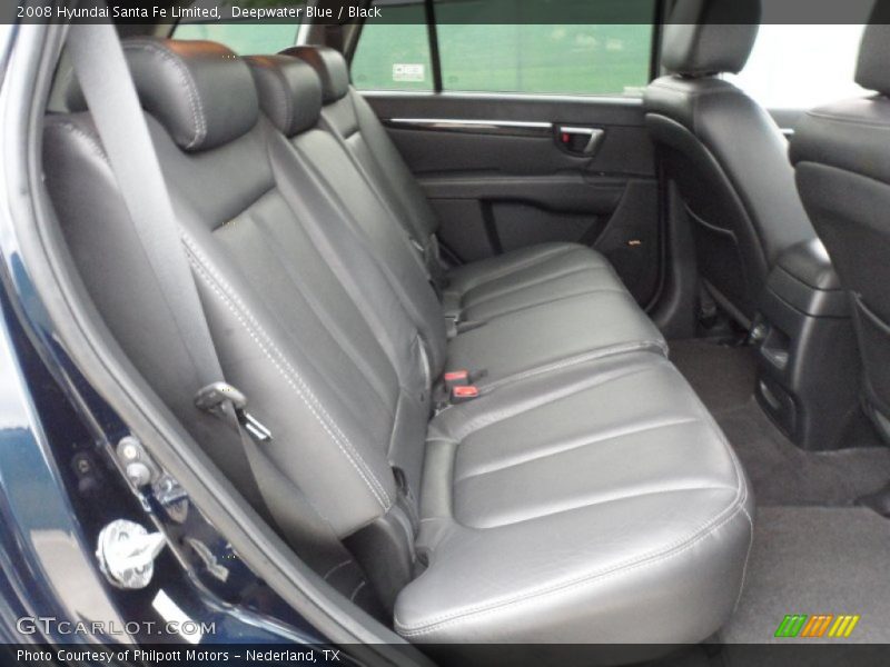 Deepwater Blue / Black 2008 Hyundai Santa Fe Limited
