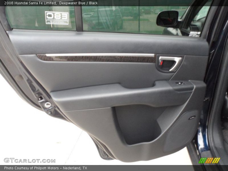 Deepwater Blue / Black 2008 Hyundai Santa Fe Limited