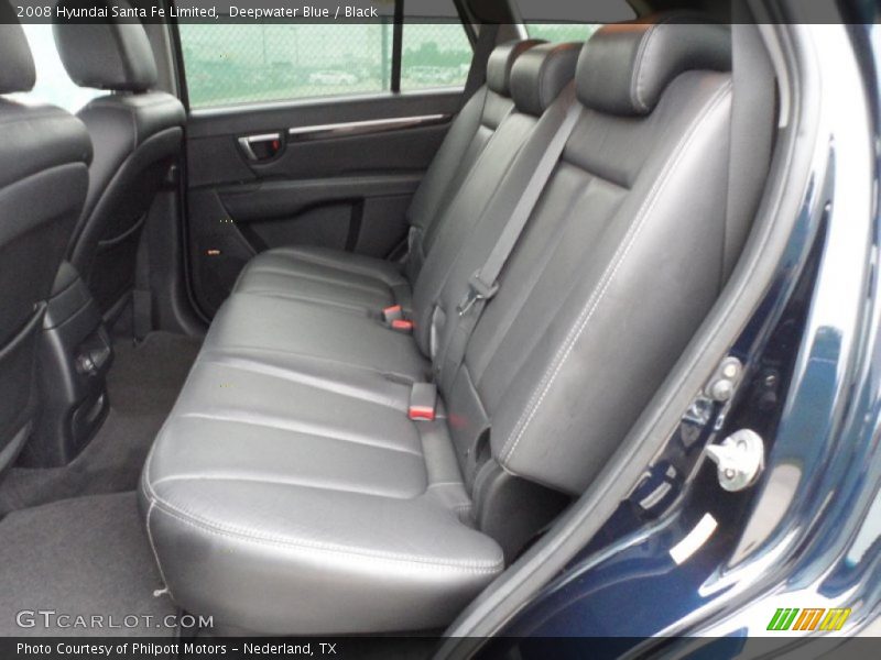 Deepwater Blue / Black 2008 Hyundai Santa Fe Limited