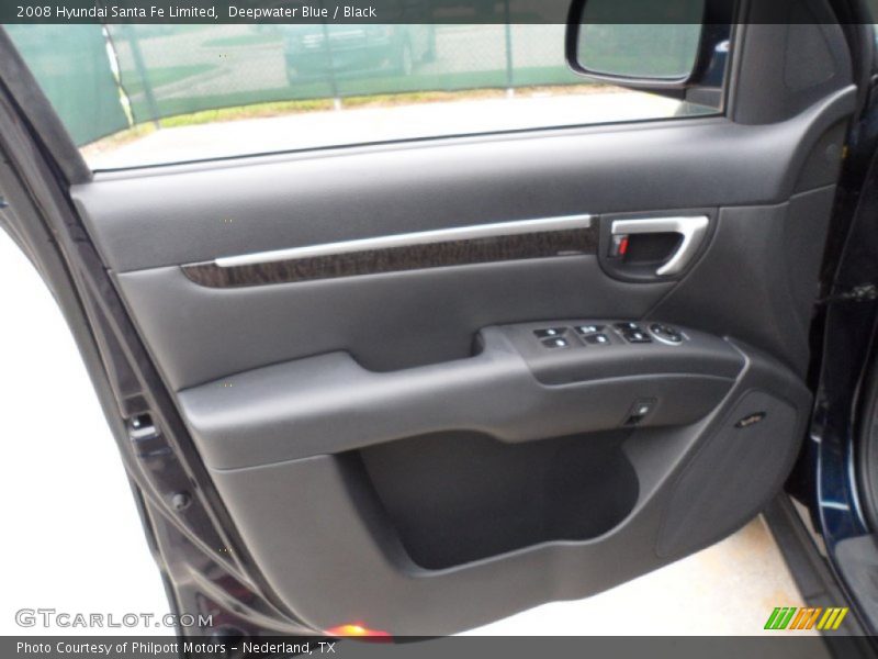 Deepwater Blue / Black 2008 Hyundai Santa Fe Limited